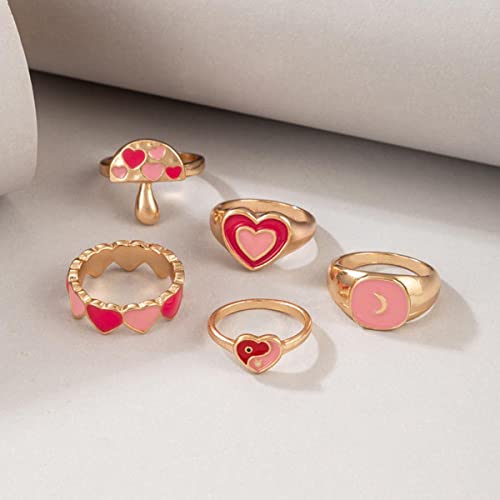 5-Piece Plated Rings Set